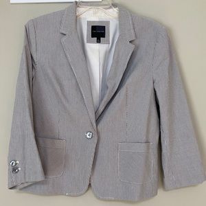 The Limited Striped 3/4 Blazer